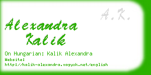 alexandra kalik business card